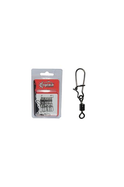 Captain 5029 Kilitli Klips Fast 10'lu Paket Black Nikel No:1