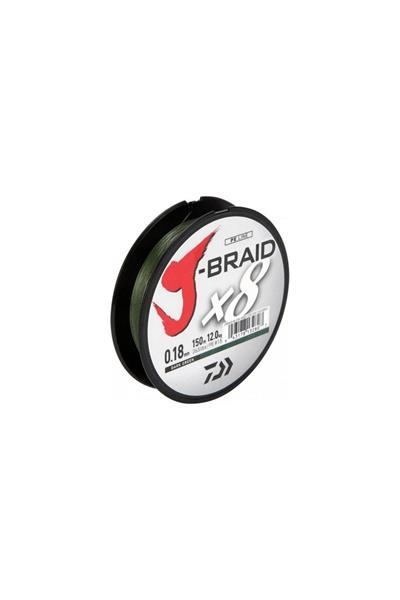 Daiwa J-Braid 8B Koyu Yeşil 150m 0,18 İp Misina