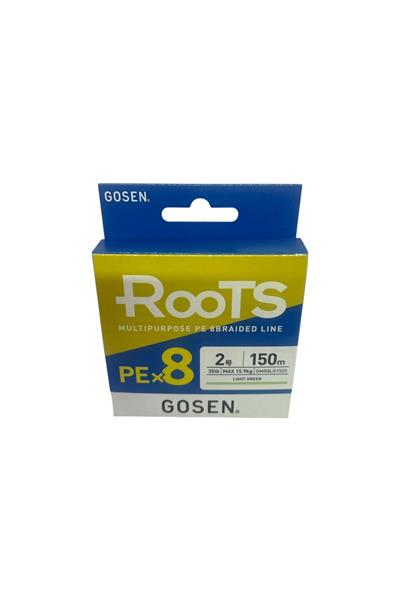 Gosen X8 Roots PE 8 Örgü Spin İp Misina 2.0 150mt A.Yeşil 0.242 mm