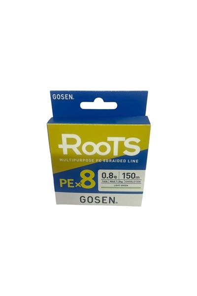 Gosen X8 Roots PE 8 Örgü Spin İp Misina 0.8 150mt A.Yeşil 0.153 mm