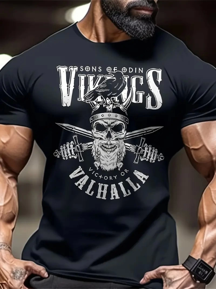 Baskılı Oversize Bisiklet Yaka T-shirt - Beyaz