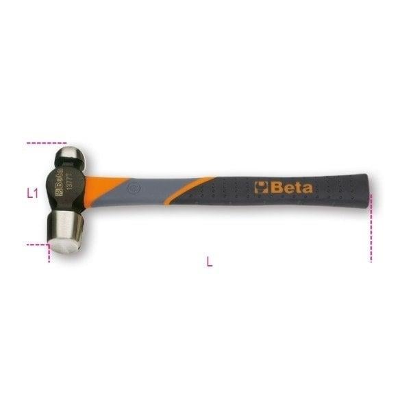 Beta 1377T Fiber Saplı Bombe Başlı Çekiç 570 gr.
