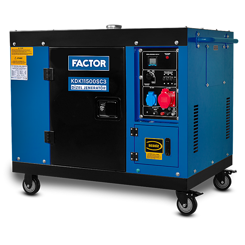 Factor KDK11500SC3 Trifaze Dizel Jeneratör 11 kVA Marşlı