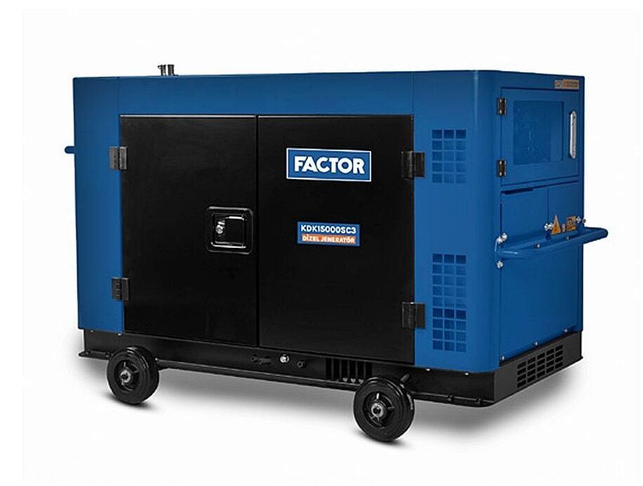 Factor KDK15000SC3 Kabinli Dizel Jeneratör 15 kVA Trifaze