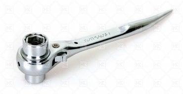 Glory 4 Ölçü Kısa Kazıklı Lokma Cırcır Anahtar 10x14-13x17mm