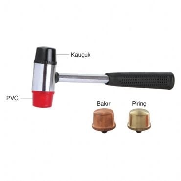Groz KIT/HMR/SF/4ST Değiştirilebilir Kafalı Metal Saplı Çekiç Seti