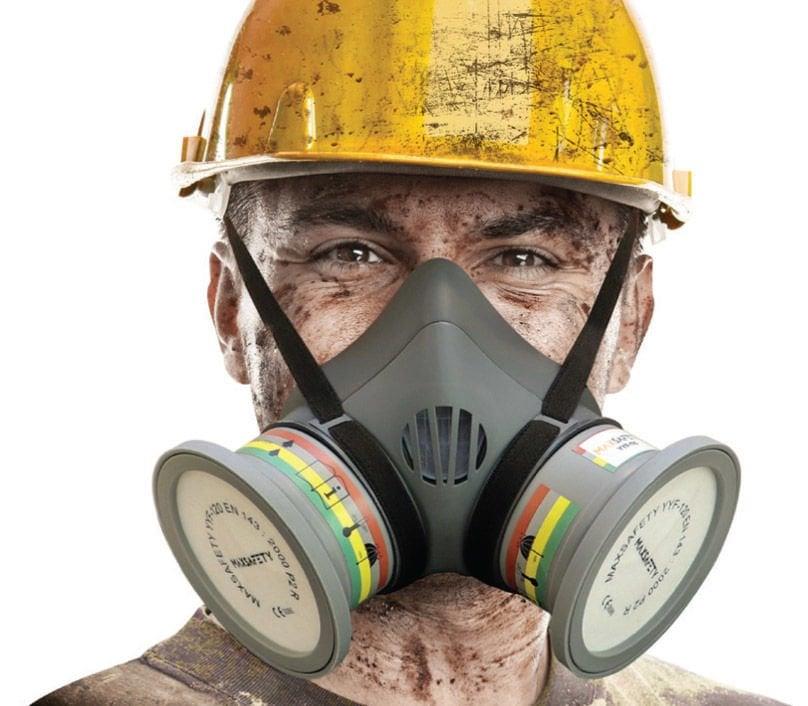 Max Safety YYM-SET2 Yarım Yüz Gaz ve Toz Maskesi – Endüstriyel Koruyucu Maske