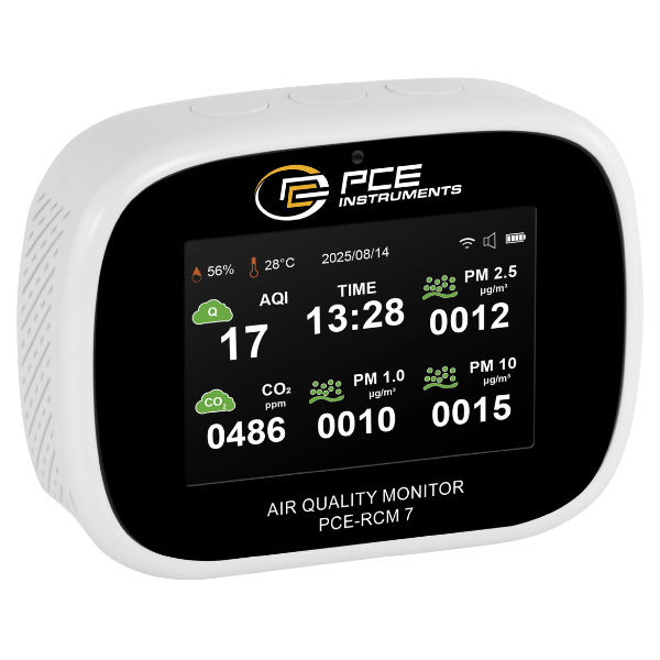 PCE-RCM 7 İç Ortam Hava Kalitesi Ölçüm Cihazı PM1 PM2.5 PM10 CO₂ HCHO TVOC Analizör