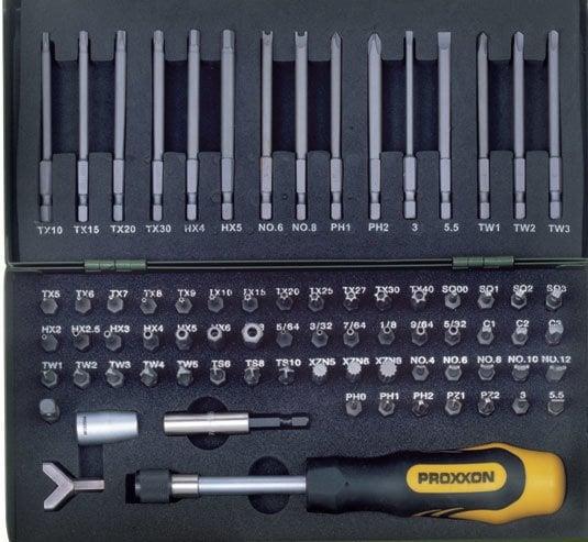 Proxxon 75 Parçalı Tornavida Bits Uç Takımı