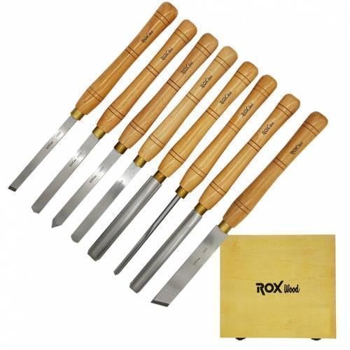 ROX Wood 8 Parça HSS Ahşap Torna Bıçak Seti