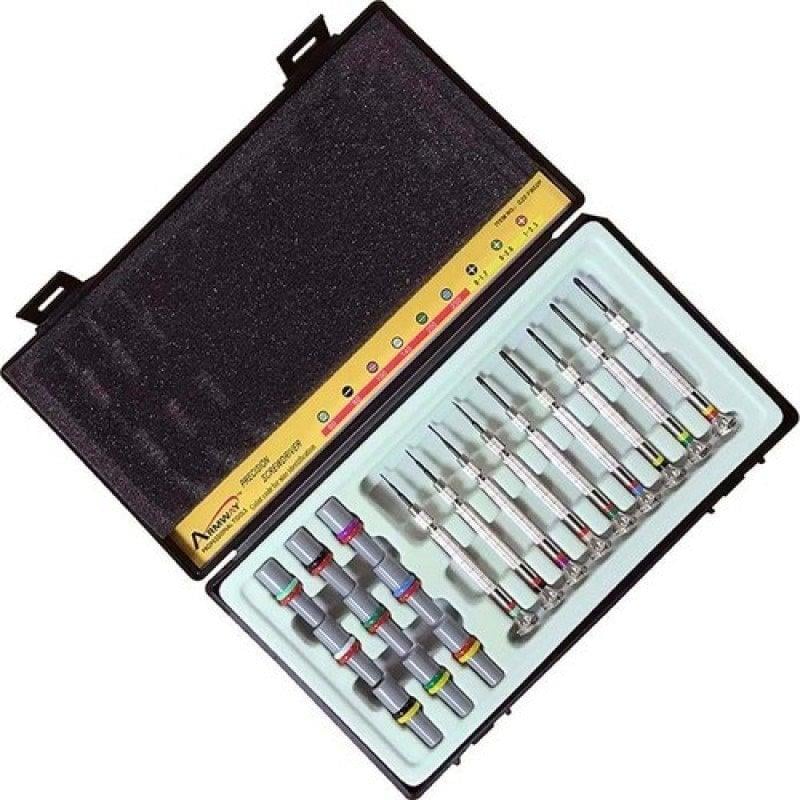 Armway S20F902P Plastik Kutulu Saatçi Tornavida Seti (9 Parça + 18 Yedek)