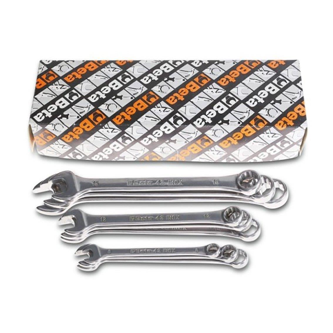 BETA 42INOX/S11 İnox Kombine Anahtar Takımı 6-19 mm
