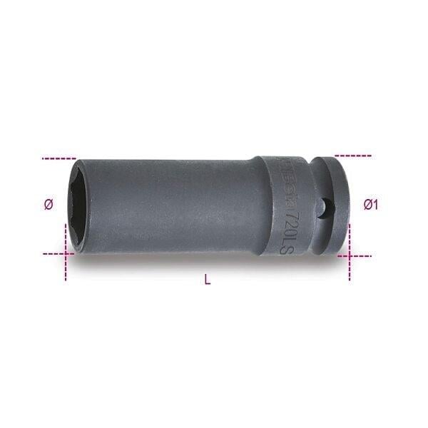 Beta 720LS Uzun İnce Tip 1/2'' Havalı Lokma 21mm
