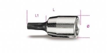 Beta 900PT 1/4'' Beşköşeli Torx Lokma PT27