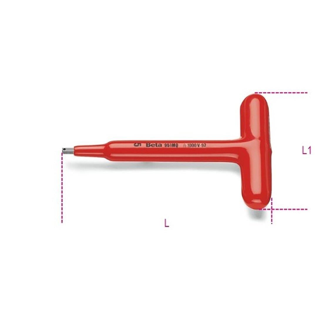 Beta 951MQ İzoleli T Allen Anahtar 4mm