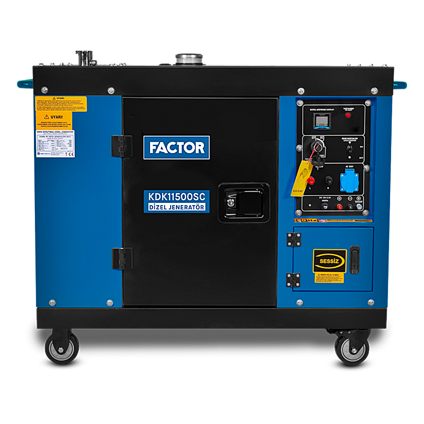 Factor KDK11500SC Monofaze Dizel Jeneratör 11 kVA Marşlı