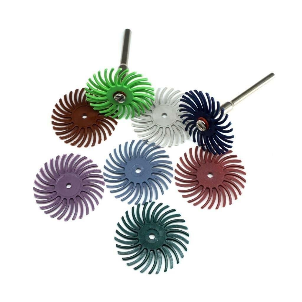 Gravür Polisaj Parlatma Kıl Disk Seti 10 Parça | 25 mm Radyal Zımpara Diskleri | Rox Wood 0085