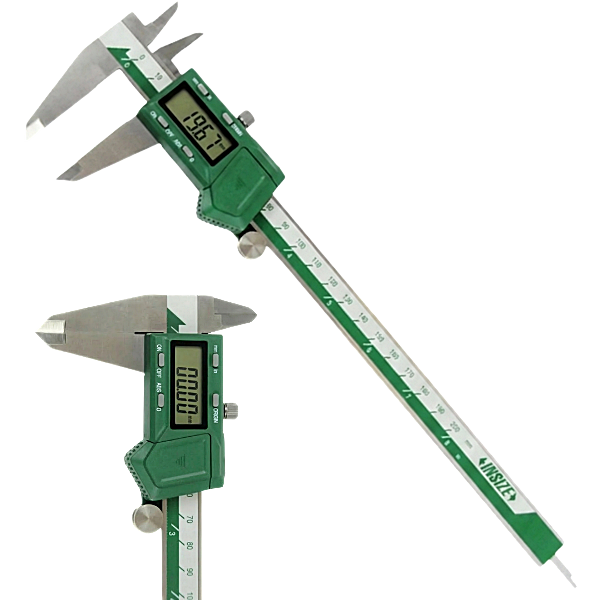 Insize 1103-200 Dijital Kumpas 0–200 mm | 0.01 mm Hassasiyet, LCD Ekran, Absolute