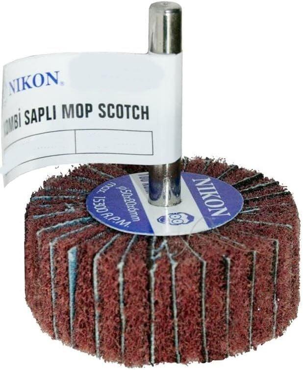 Nikon Saplı Kombi Mop Zımpara 100 Kum 40x20x6mm 10 adet