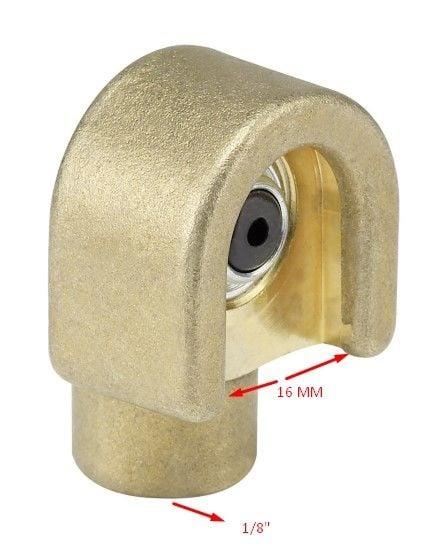 PRESSOL TEKALAMİT BUTON BAŞLIK (PİRİNÇ) 16MM 1/8''F