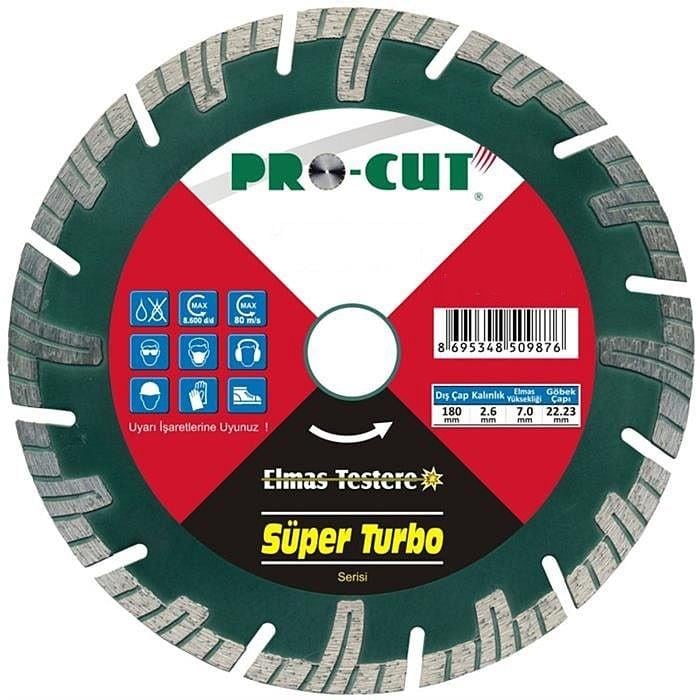 Pro-Cut 350 mm Süper Turbo Granit Seramik Mermer Elmas Testere
