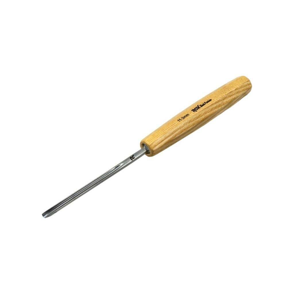 Rox Wood 0130 Premium Oluklu Iskarpela 3 mm | Karbon Çelik İnce Detay Ahşap Oyma Keskisi