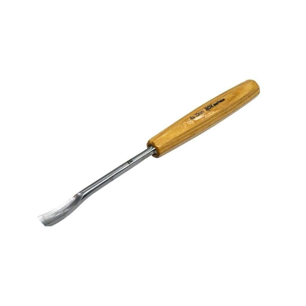 Rox Wood 0133 Premium Bükülmüş Oluklu Oyma Iskarpela 10 mm | Karbon Çelik Ahşap Oyma Keskisi