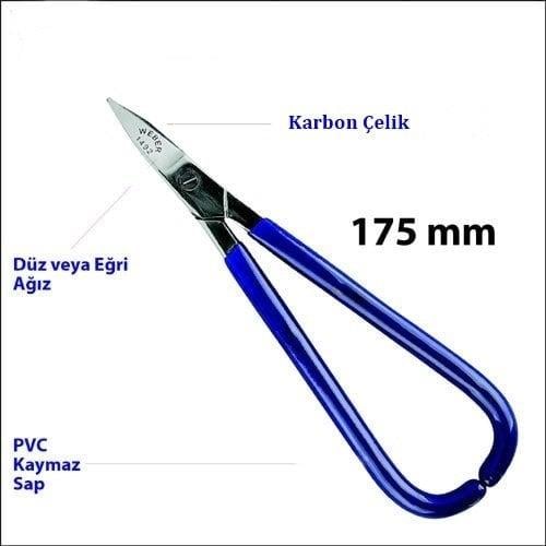 Weber 1492CS Karbon Çelik Düz Kuyumcu Makası 175 mm