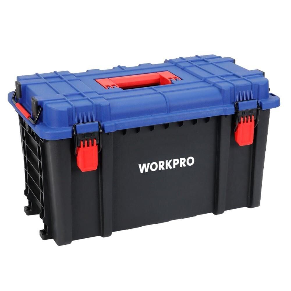 WORKPRO WP283031 Kilitli Profesyonel Takım Çantası 38 Lt | Metal Mandallı PP Gövde | 25 Kg Taşıma Kapasiteli