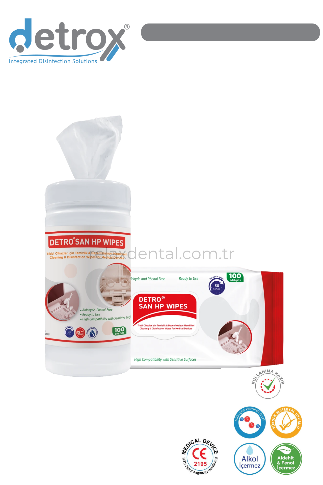Detro San HP Wipes