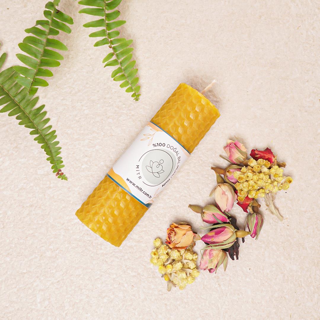 10 cm Doğal Sarma Balmumu Mum  