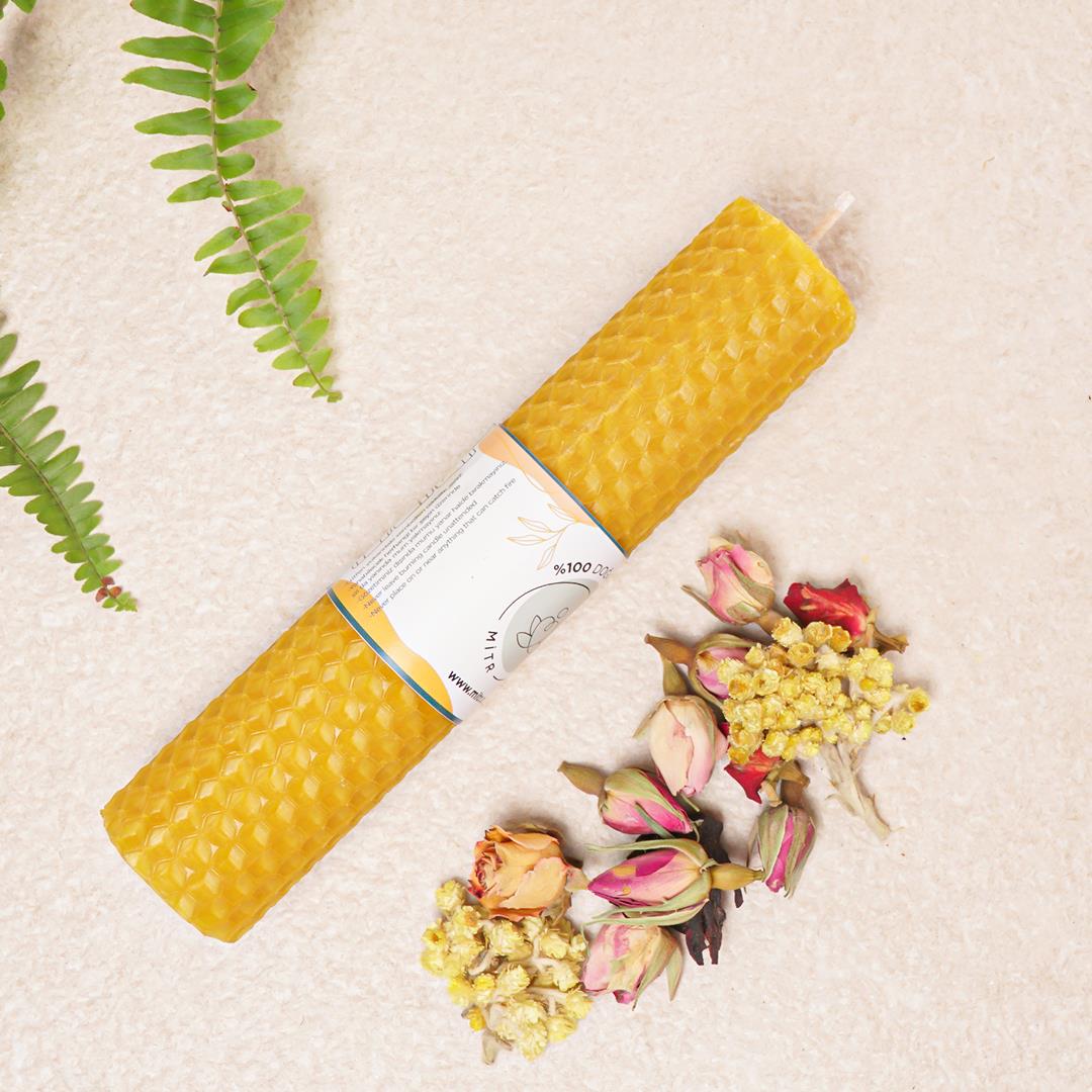 15 cm  Organik Sarma Balmumu Mum 