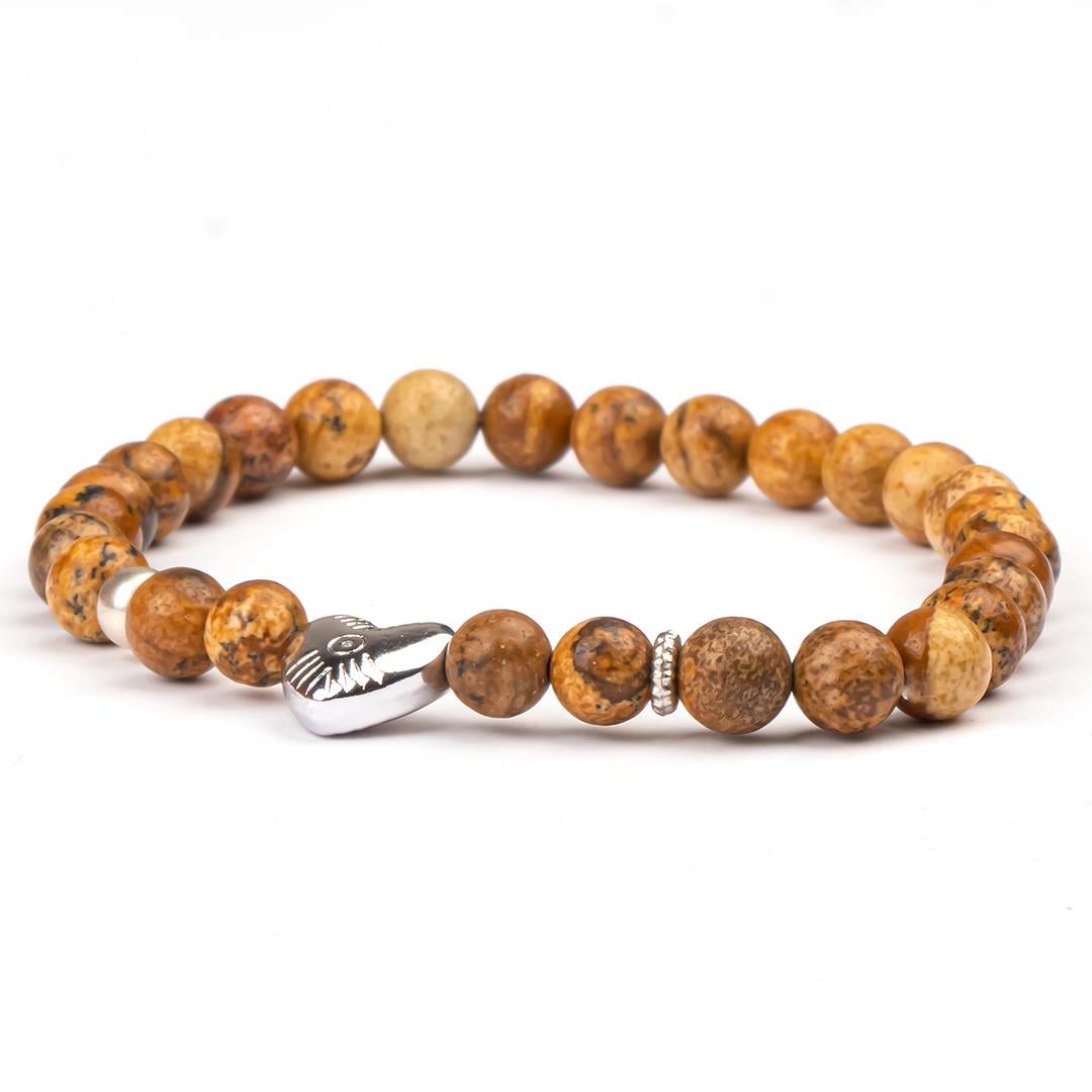 Ağaç Jasper Doğal Taş Bileklik (6 mm) – Dengede Kal
