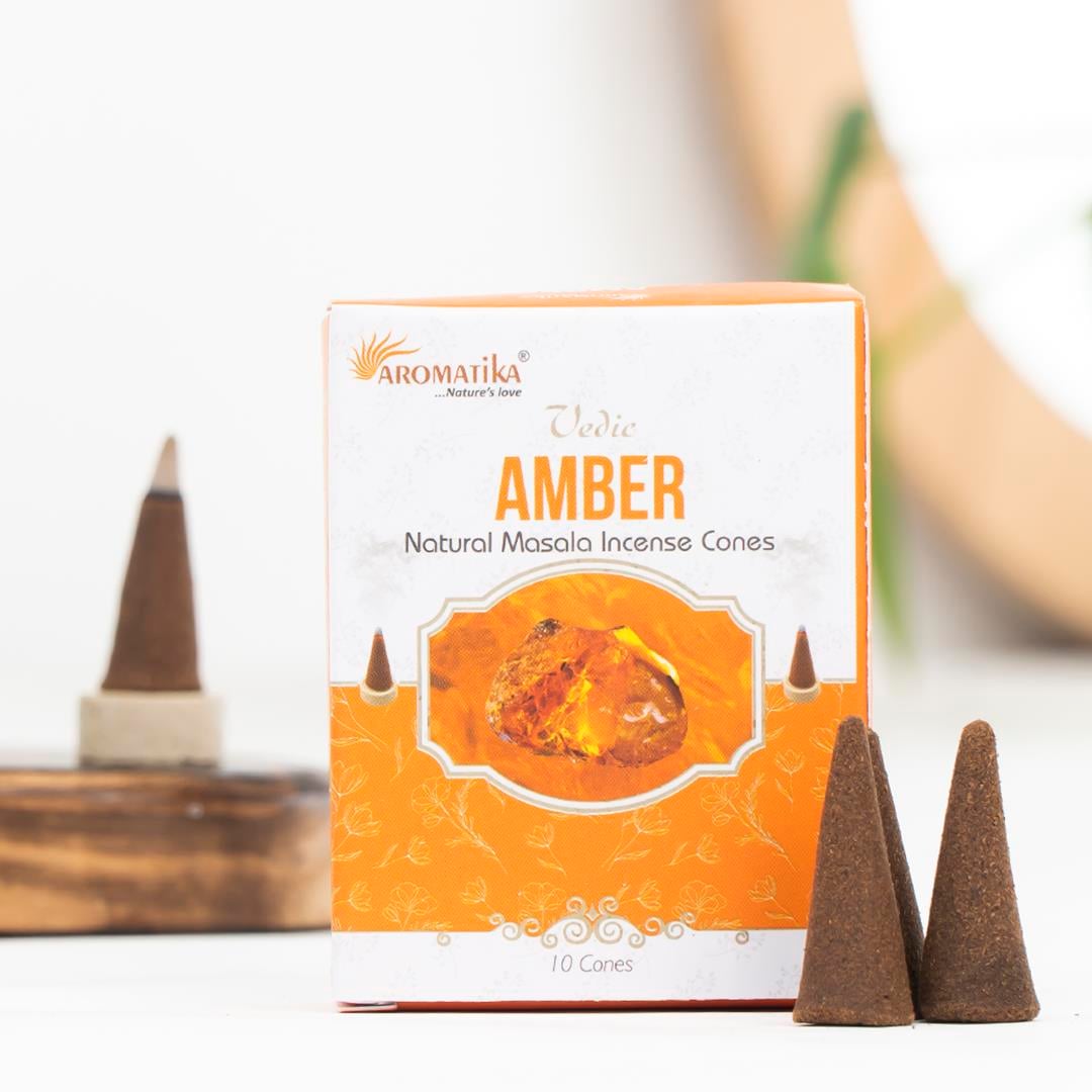 Aromatika Amber Aromalı Konik Tütsü