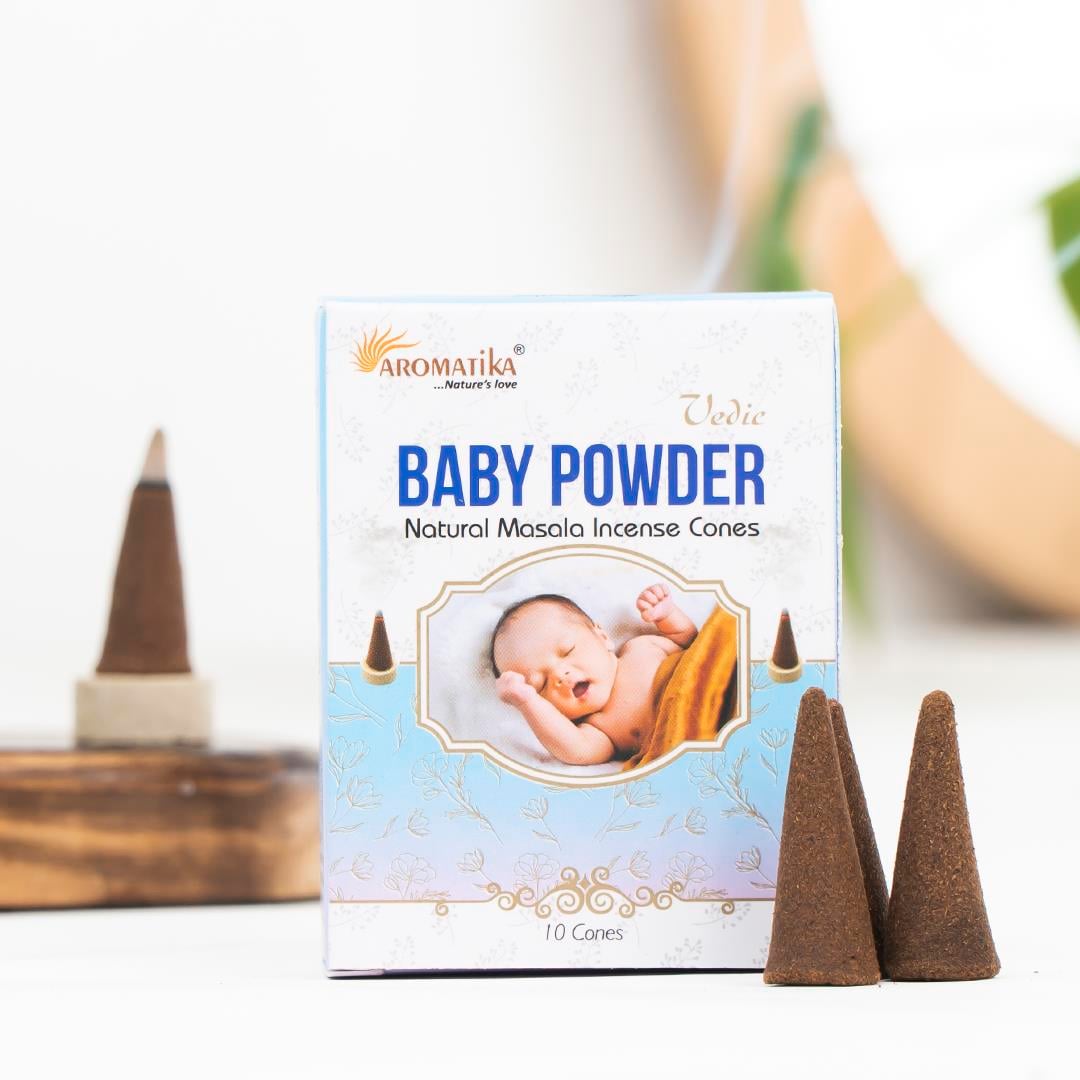 Aromatika Baby Powder Aromalı Konik Tütsü