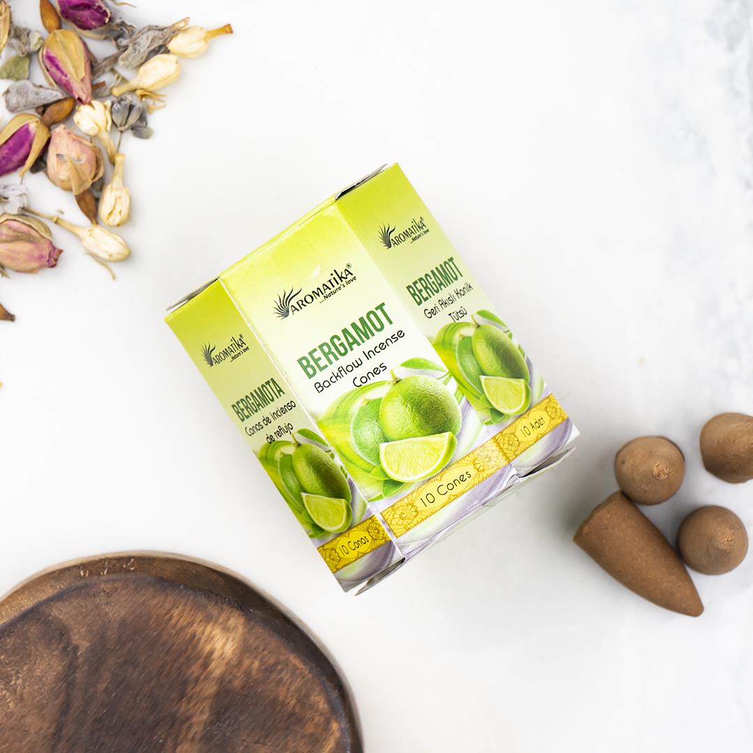 Aromatika Bergamot Aromalı Geri Akışlı Şelale Tütsü