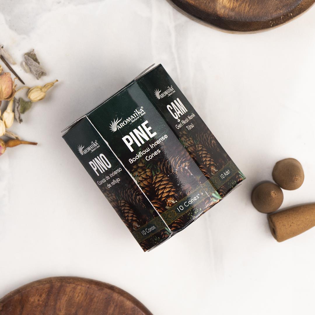 Aromatika Çam Aromalı Geri Akışlı Şelale Tütsü (Backflow)
