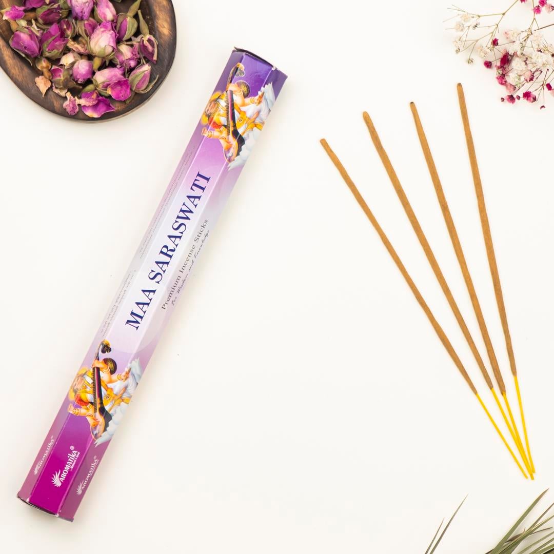 Aromatika Maa Saraswati Aromalı Premium Çubuk Tütsü: 