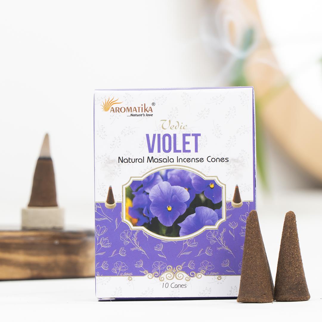 Aromatika Menekşe Aromalı Konik Tütsü