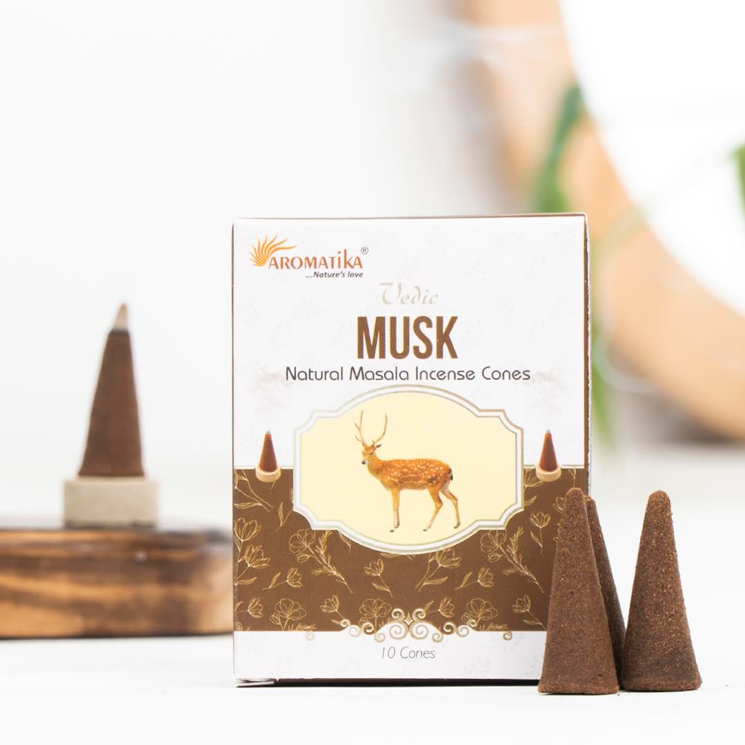 Aromatika Musk Aromalı Konik Tütsü