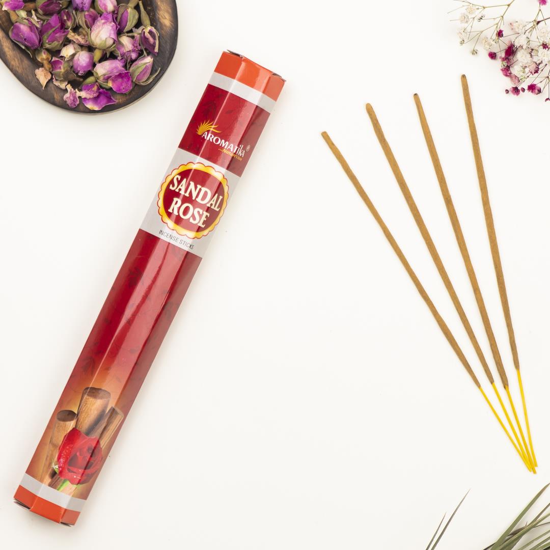 Aromatika Sandal & Gül Aromalı Premium Çubuk Tütsü