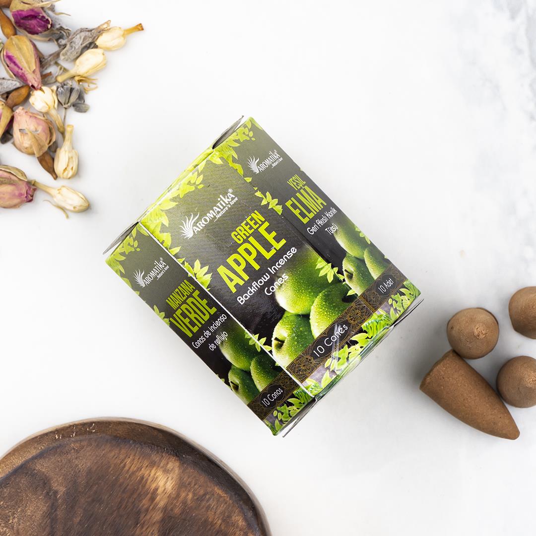 Aromatika Yeşil Elma Aromalı Geri Akışlı Şelale Tütsü