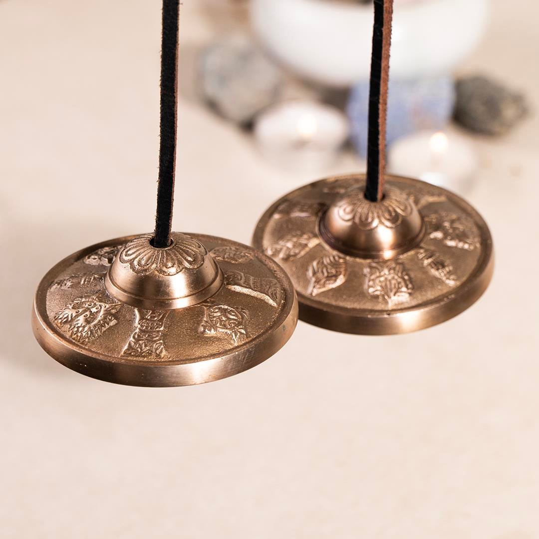 Ashtamangala Temalı Tingsha Meditasyon Çanı