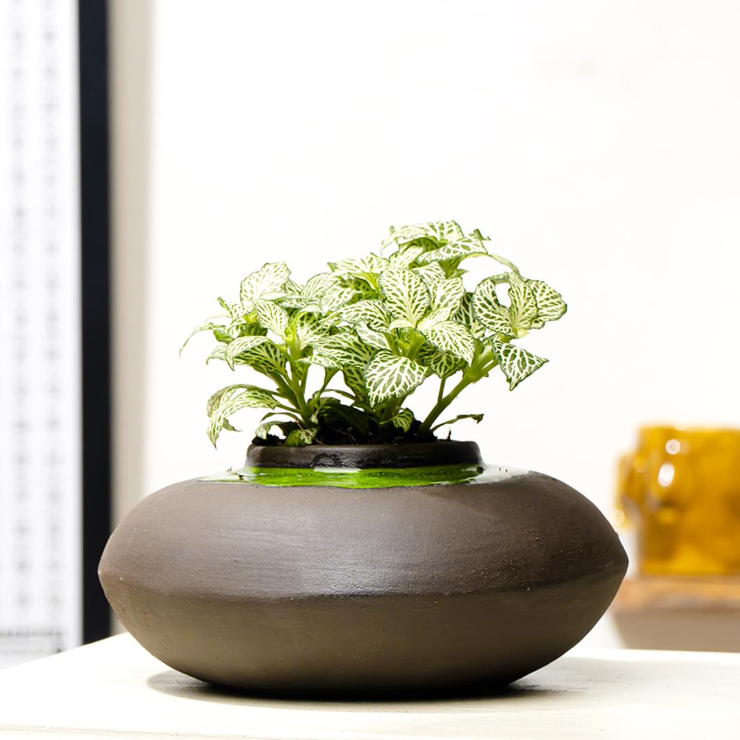 Aurora Black El Yapımı Seramik Vazo