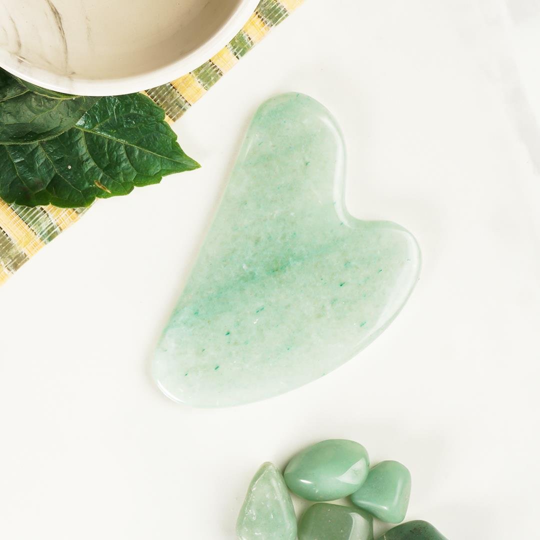 Aventurin Gua Sha Doğal Taş Masaj Aleti