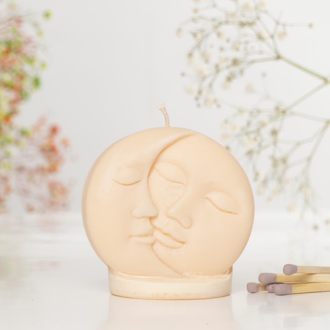 Ay Temalı Vegan Soya Mum