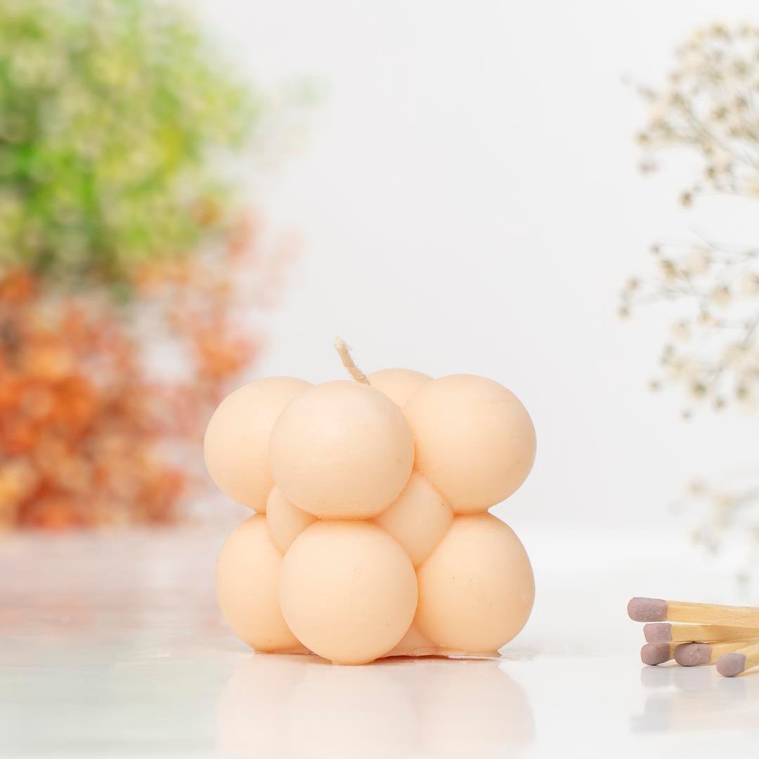 Bubble Temalı Vegan Soya Mumu