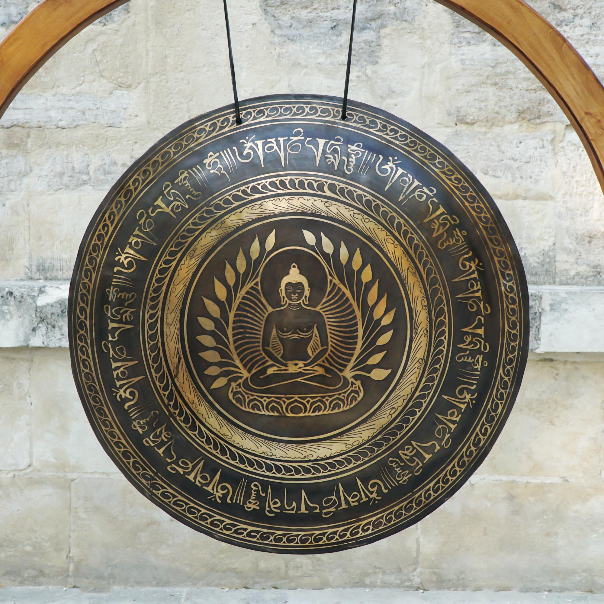 Buddha İşlemeli Gong
