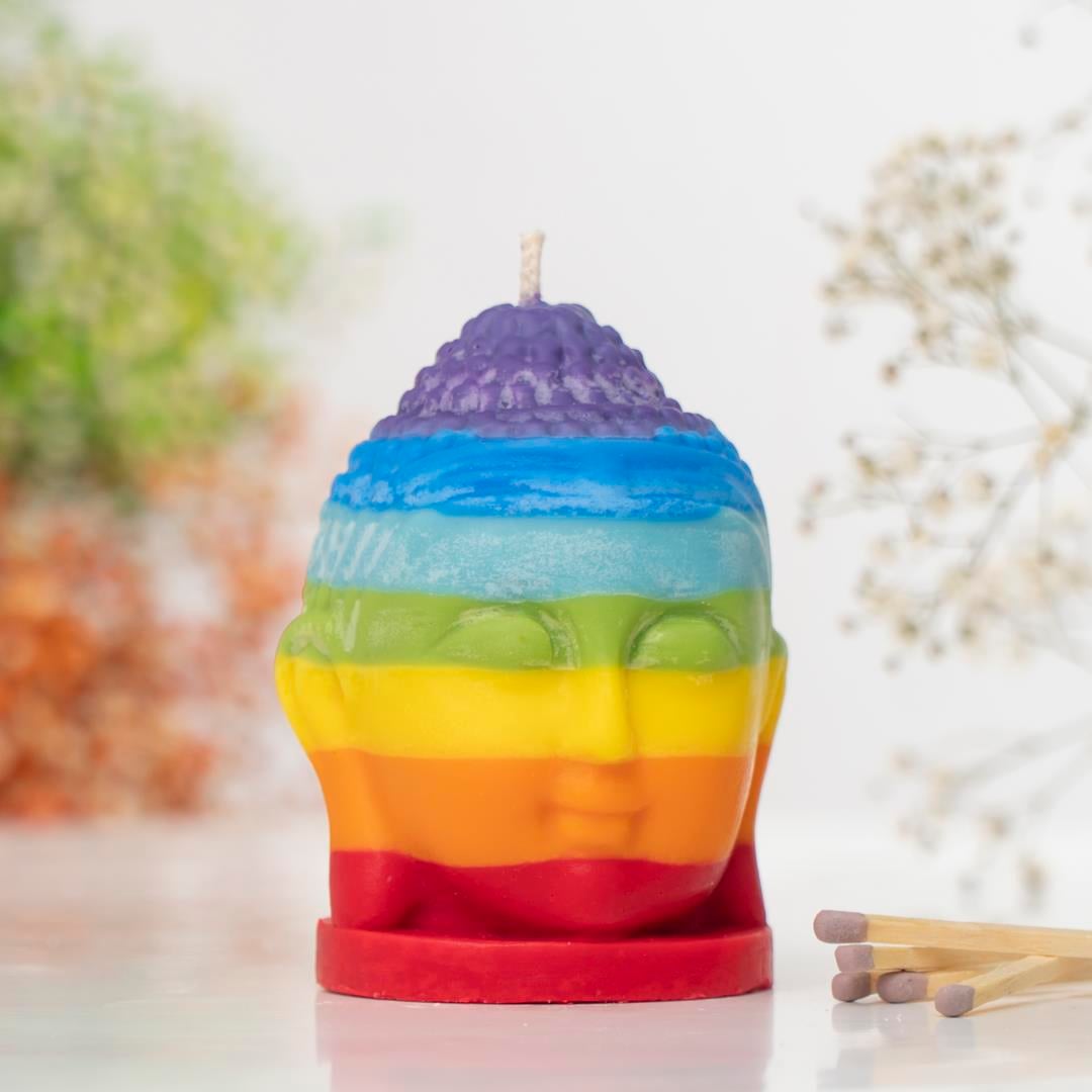 Chakra Renkleri Tasarım Soya Wax Mum