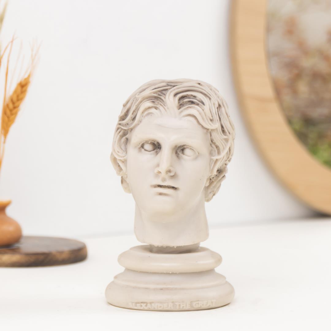 Dekoratif Büyük İskender Büst Heykel (Büyük)